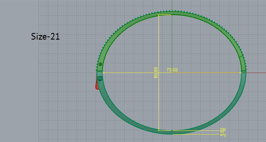 Bracelet size 21 Model 6665 3D print model_6