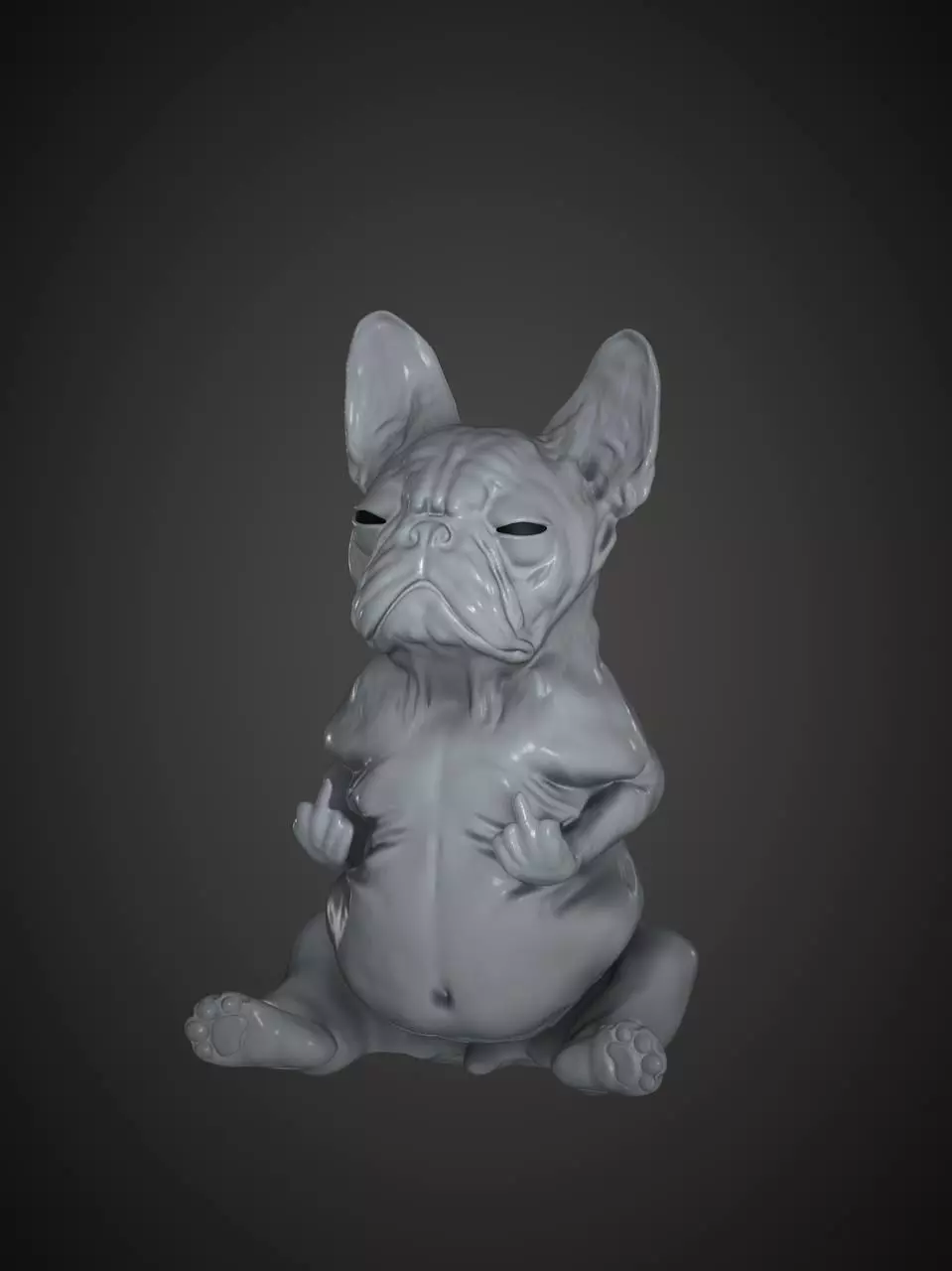 Pug Dog Mem 3D print model