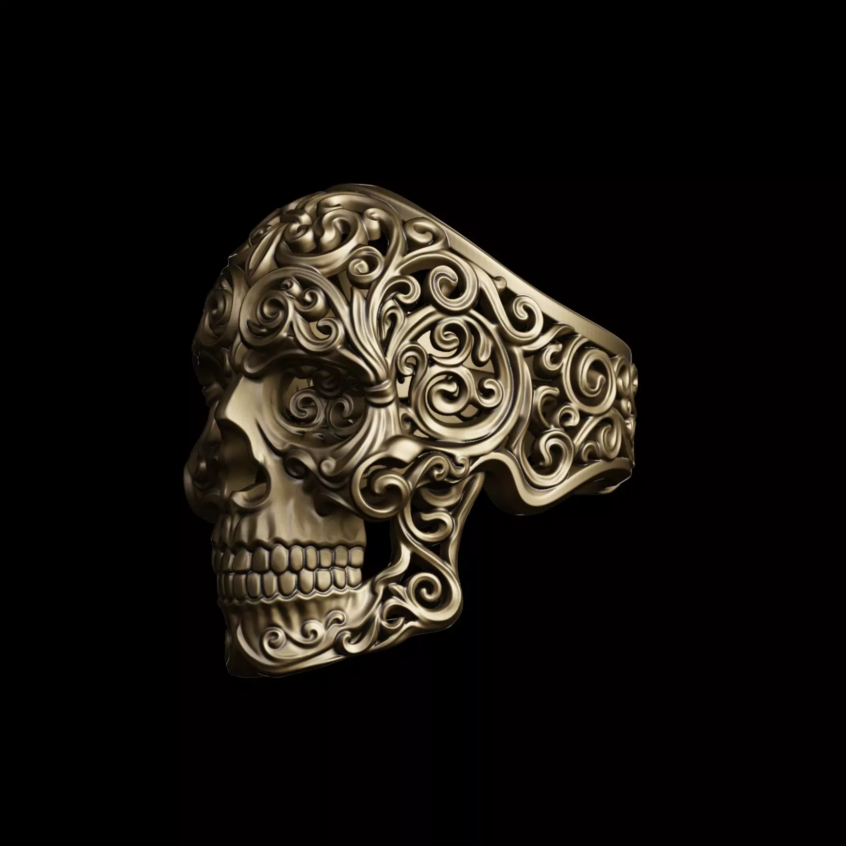 Skull of filigree 3D print model