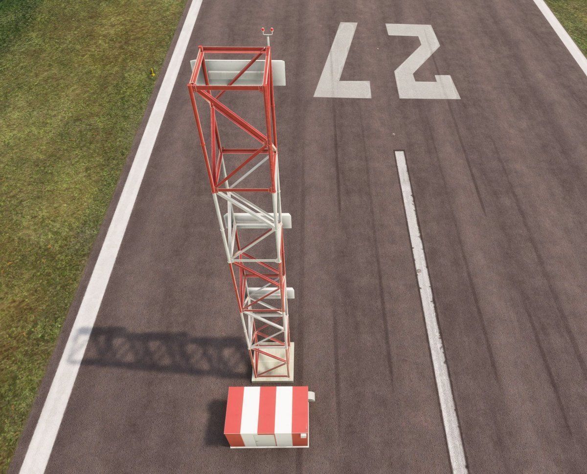ILS Glide path model Low-poly 3D model_3