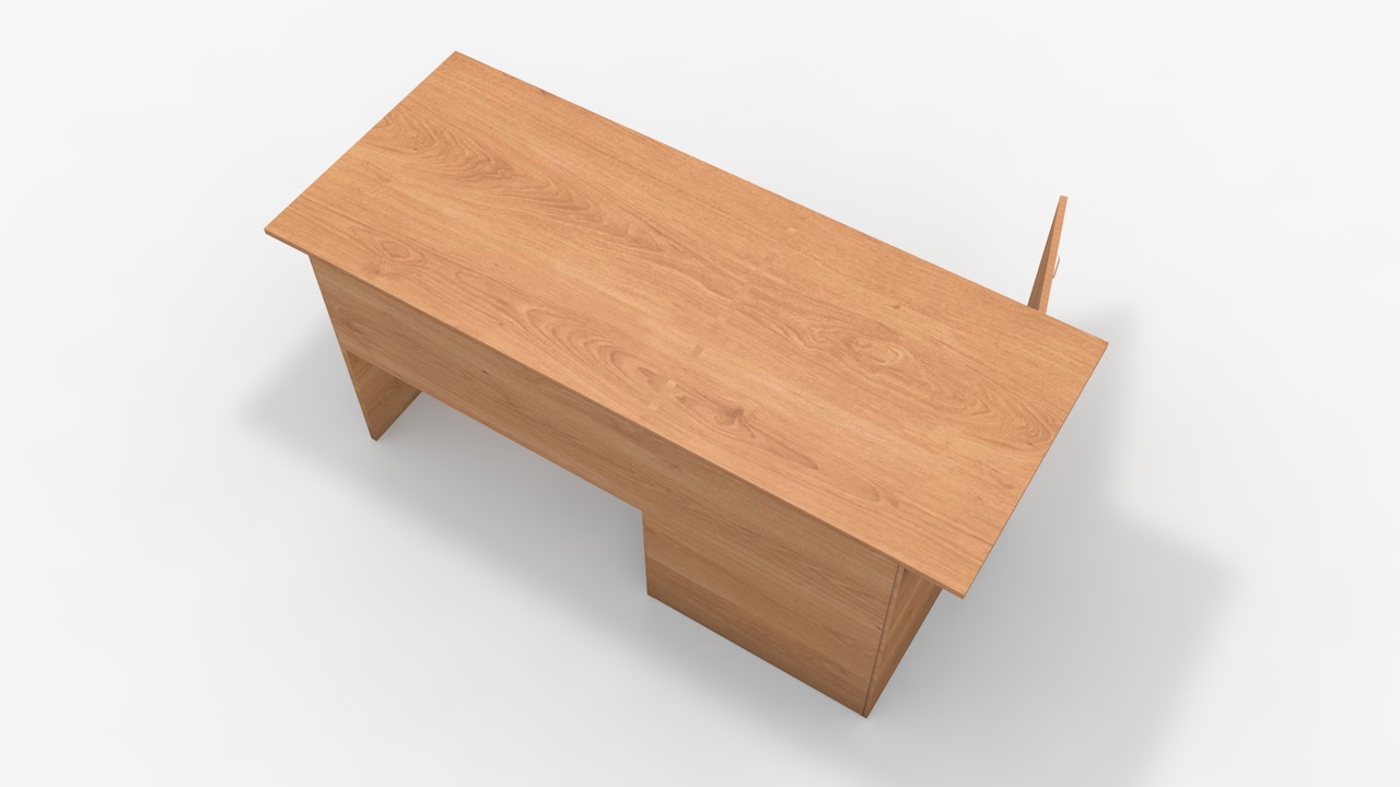 Office Table Low-poly 3D model_2