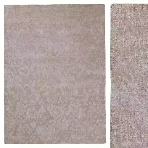 Sasha Ikat Hand-Knotted Rug petal 3D model