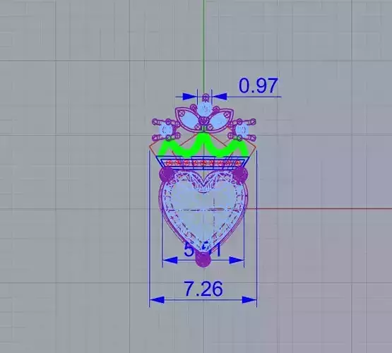 Pendant with daimond