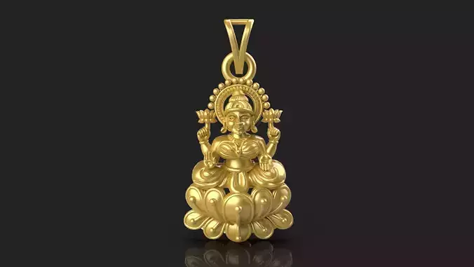 Unique Laxmi 3D Print Pendant - 0050