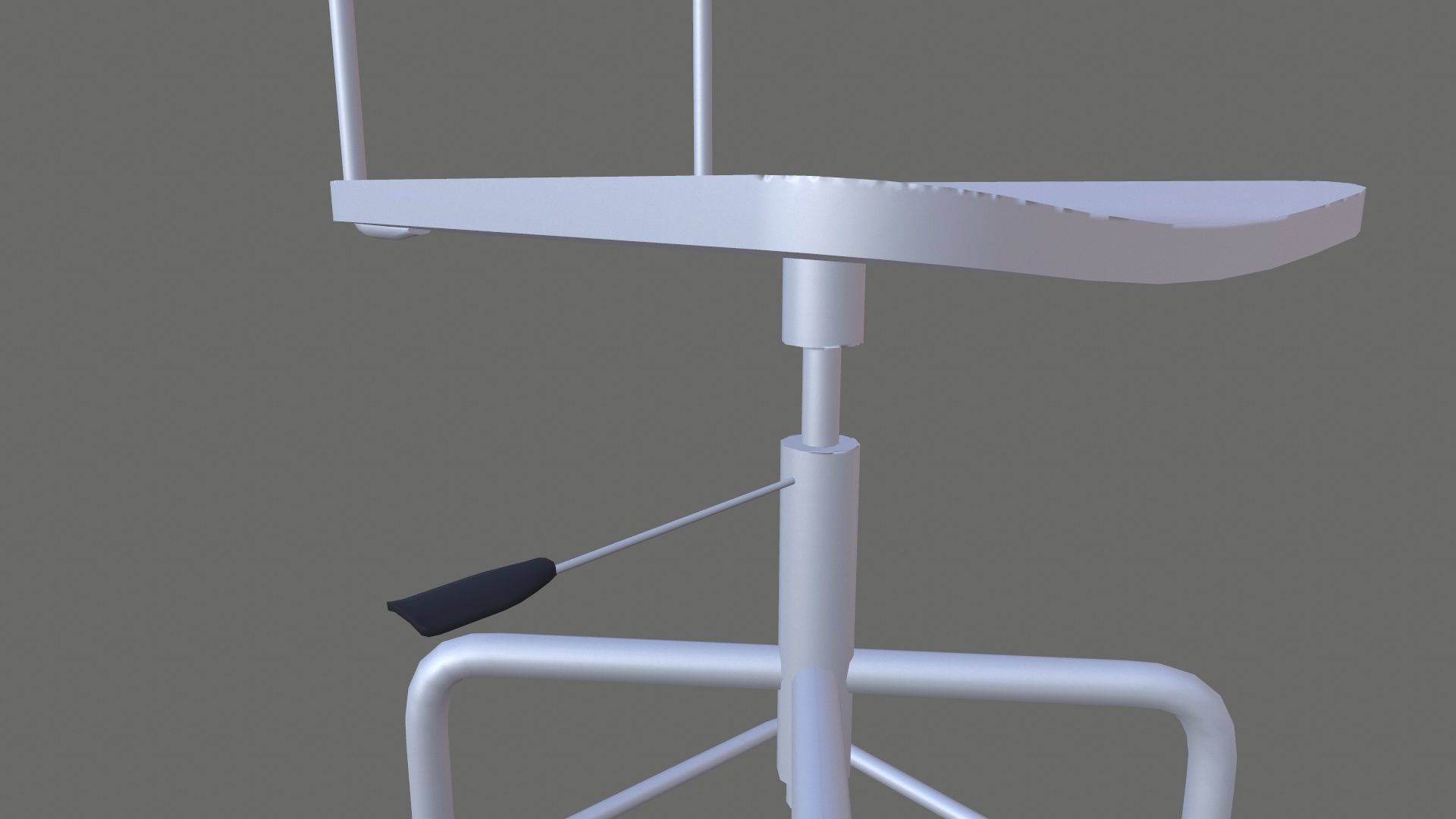 Metal Chair Low-poly 3D model_7