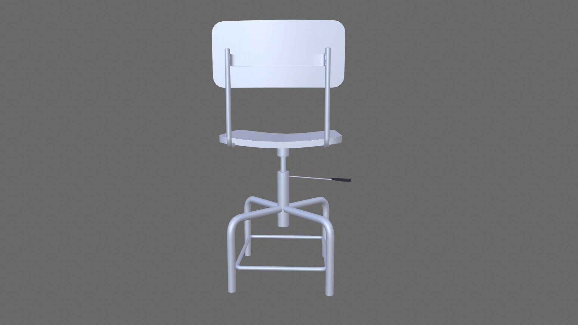 Metal Chair Low-poly 3D model_5
