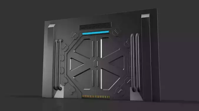 Sci Fi Door Low-poly 3D model