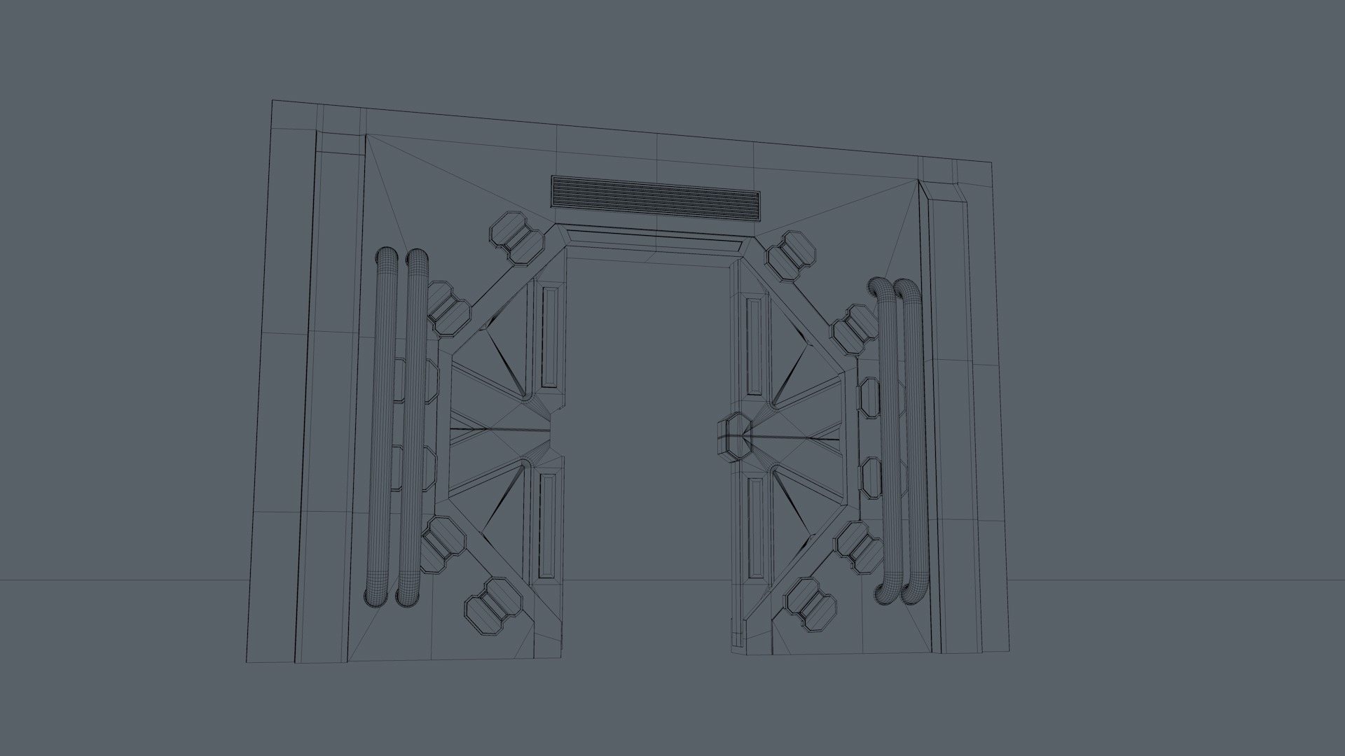 Sci Fi Door Low-poly 3D model_15