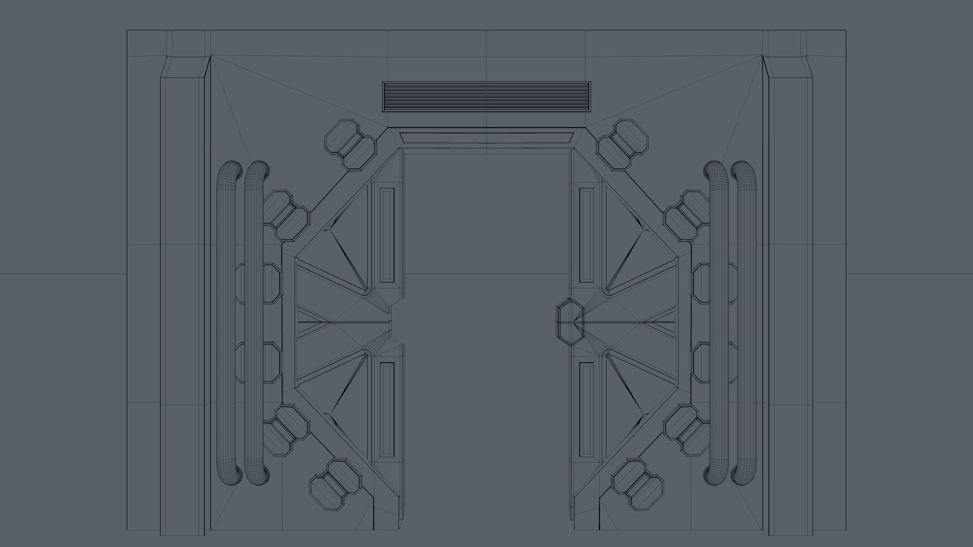 Sci Fi Door Low-poly 3D model_14