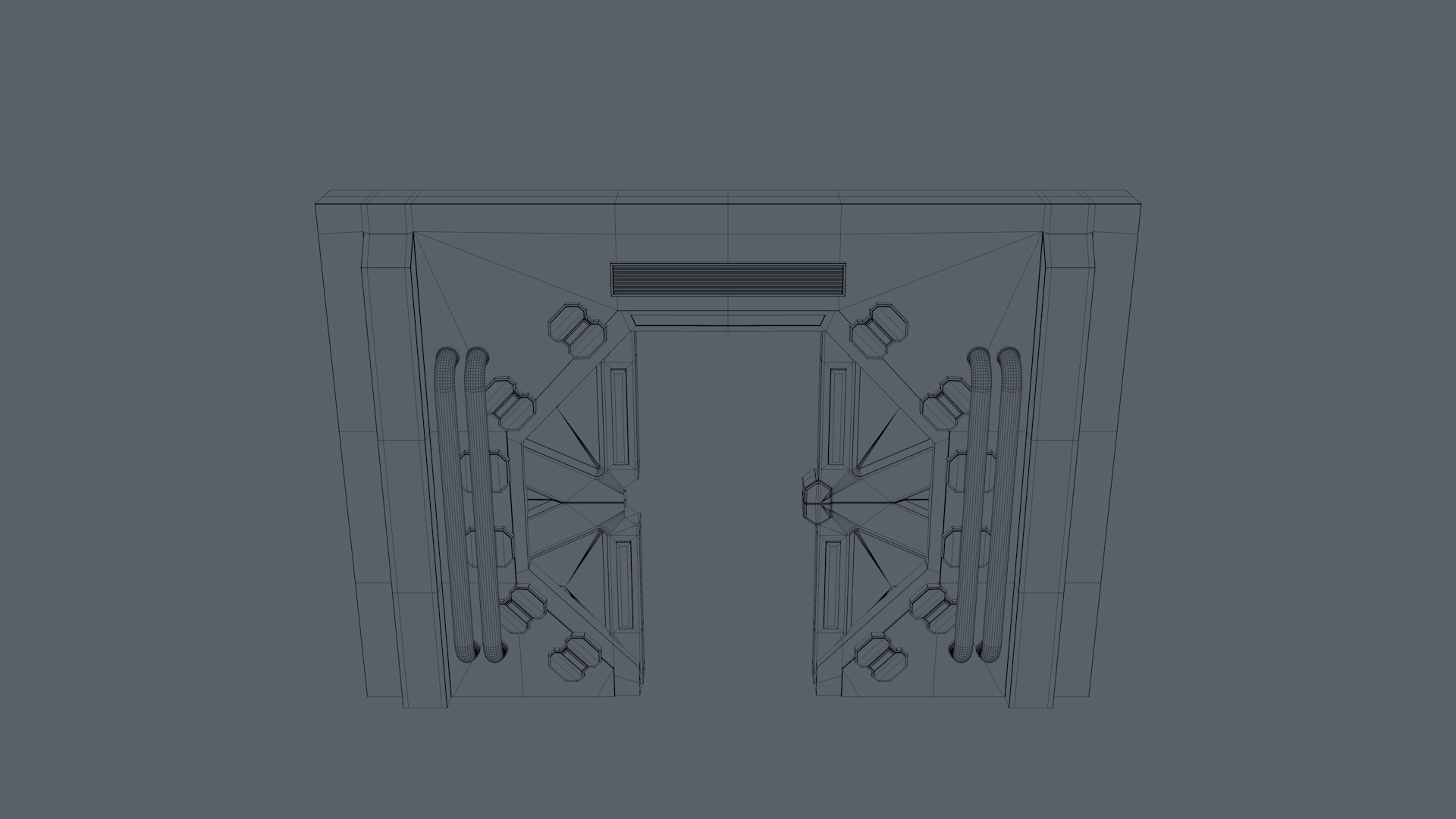 Sci Fi Door Low-poly 3D model_16