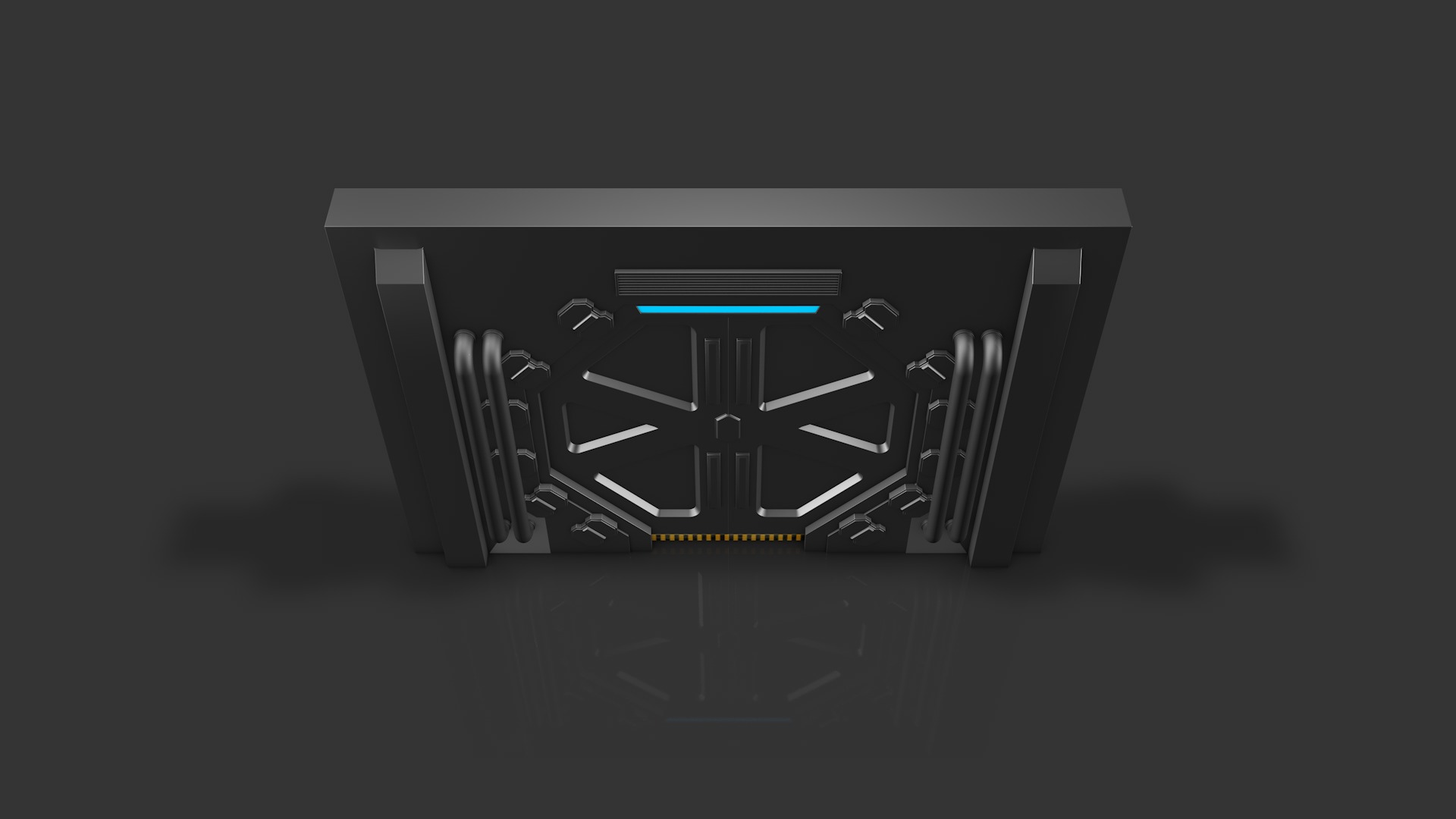 Sci Fi Door Low-poly 3D model_5