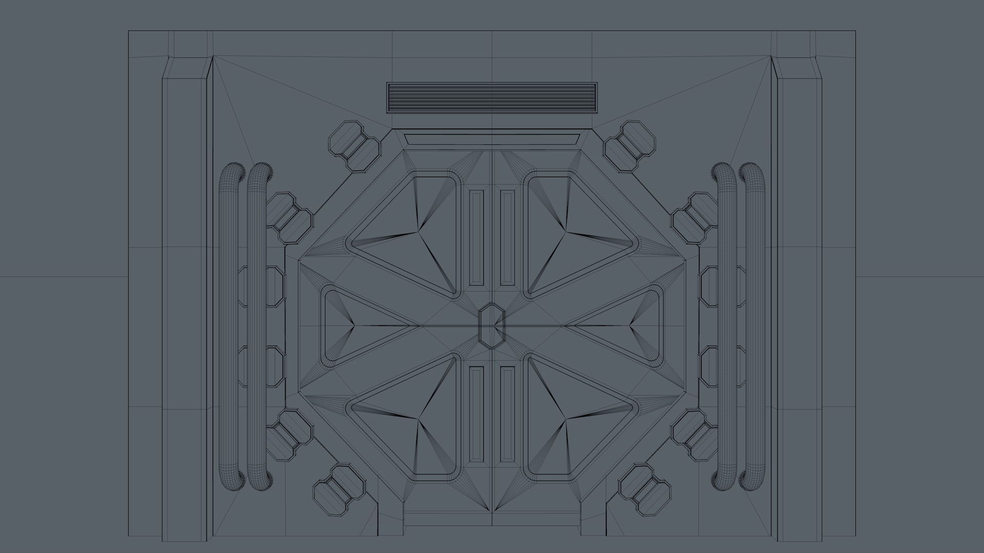 Sci Fi Door Low-poly 3D model_13