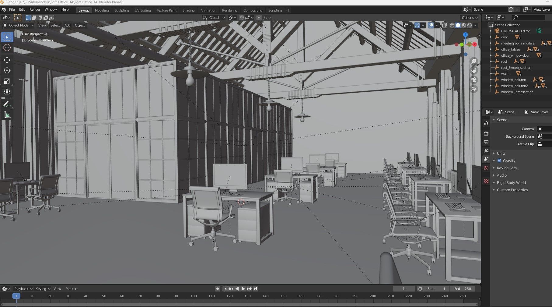 Loft Office 14 3D model_21