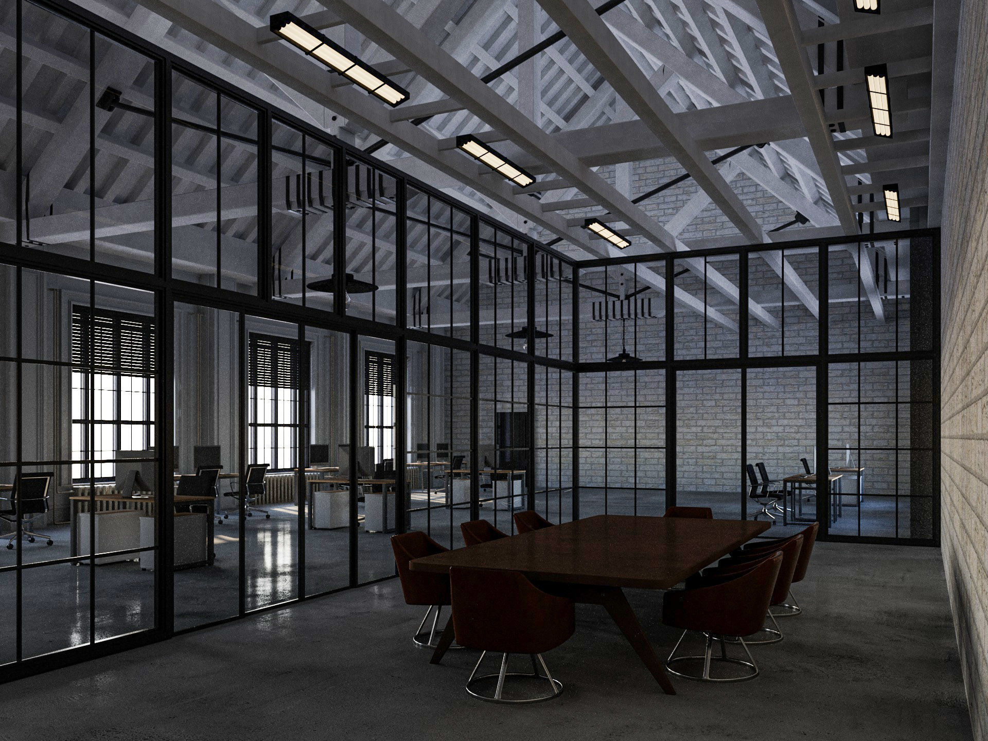 Loft Office 14 3D model_3