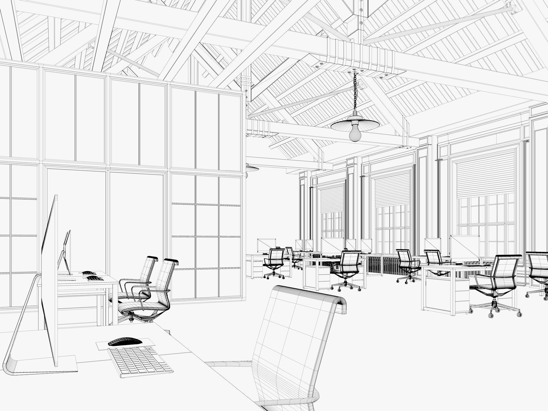 Loft Office 14 3D model_11