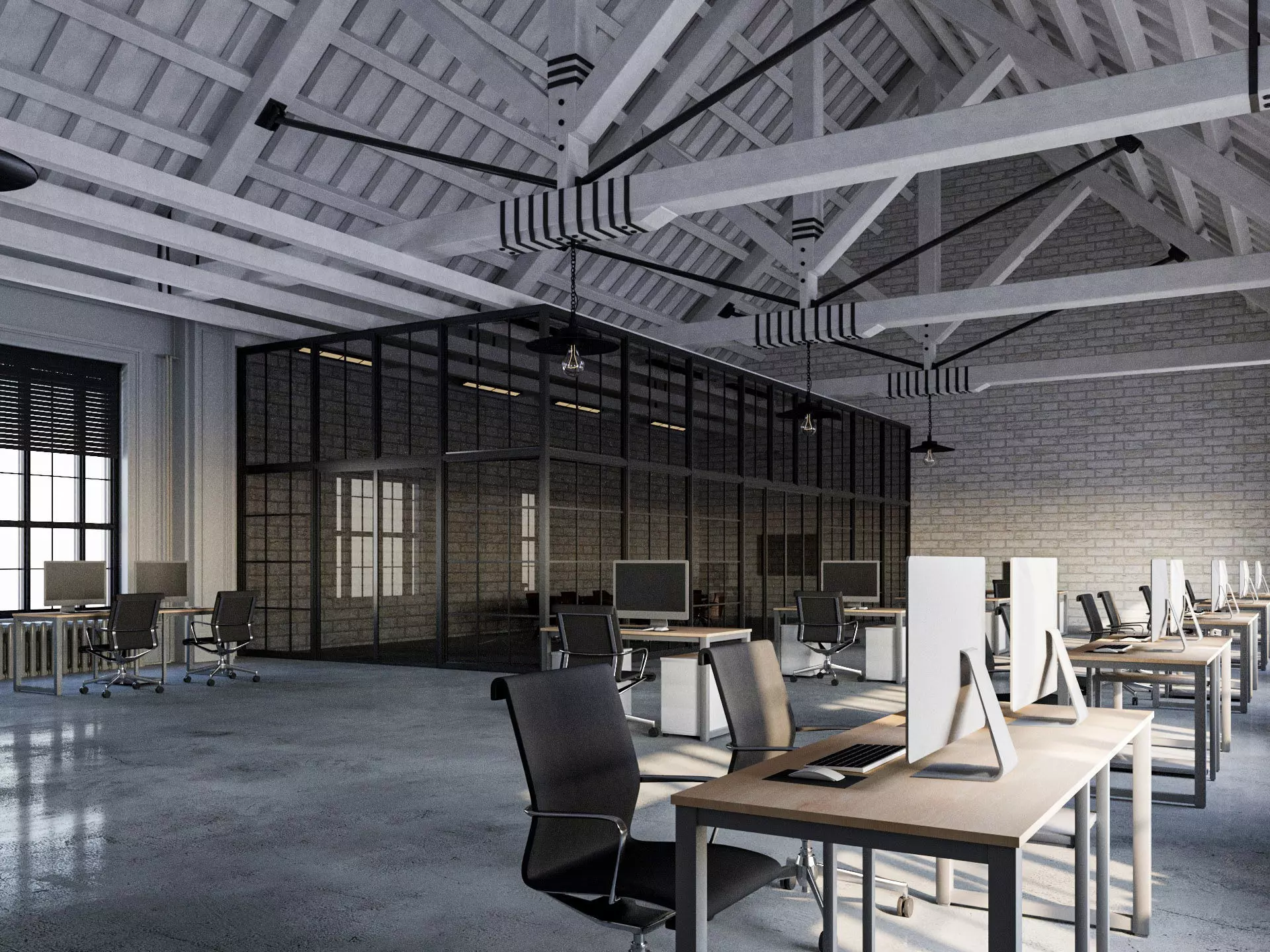 Loft Office 14 3D model_0