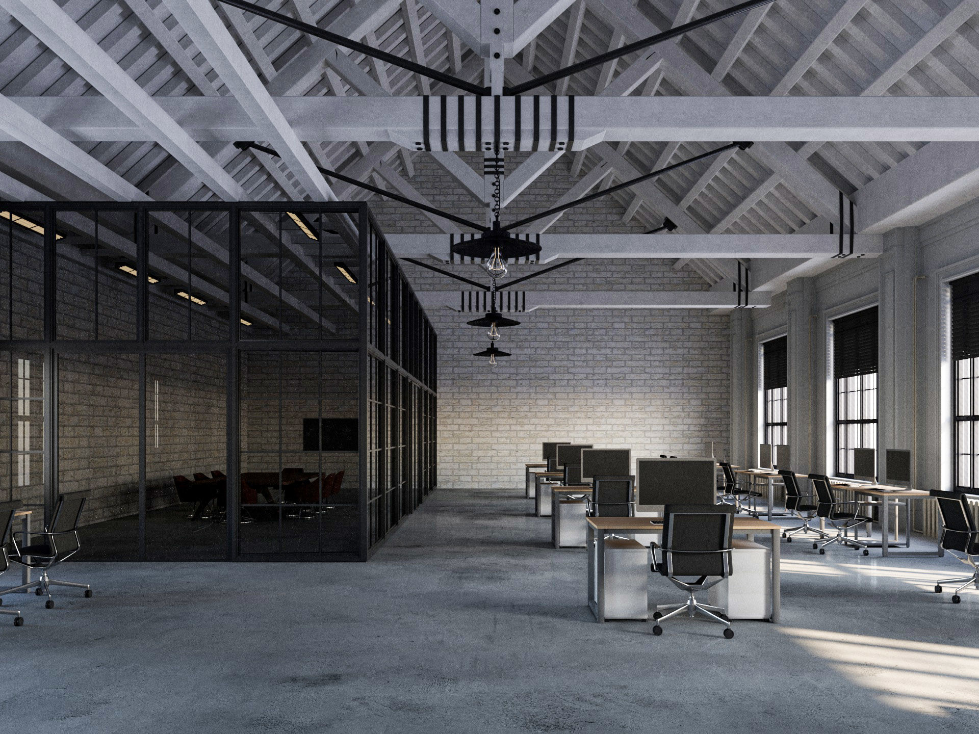 Loft Office 14 3D model_1