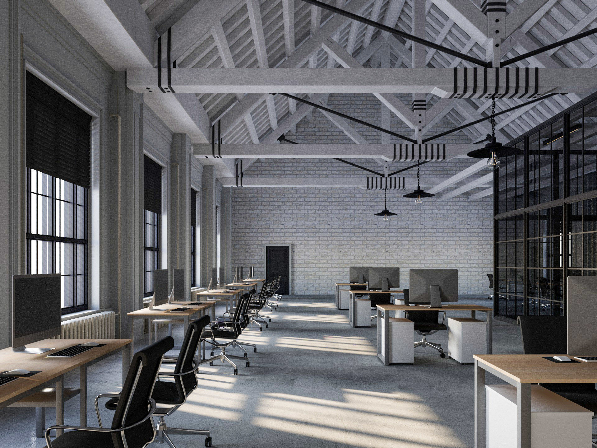 Loft Office 14 3D model_4