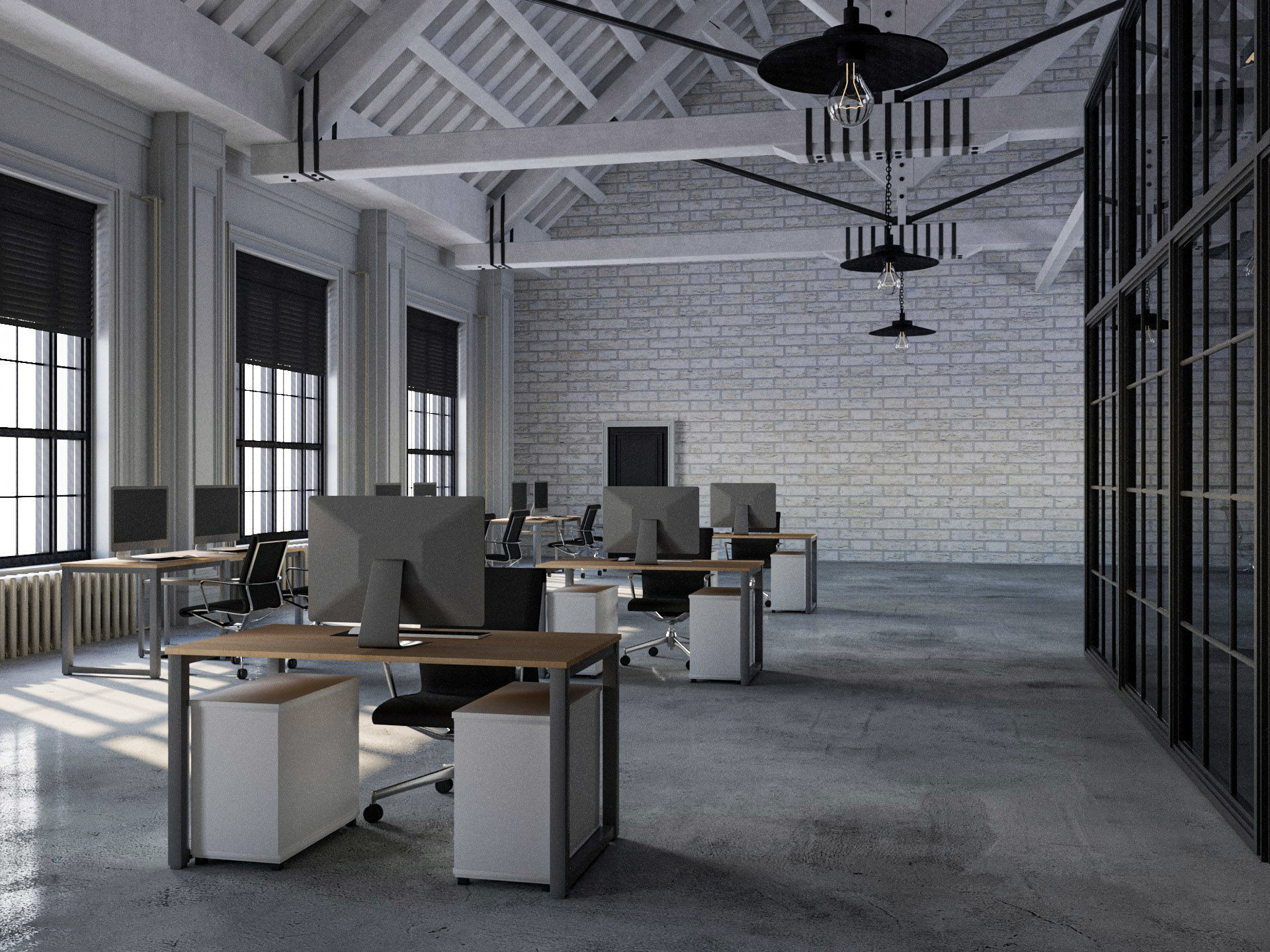 Loft Office 14 3D model_8