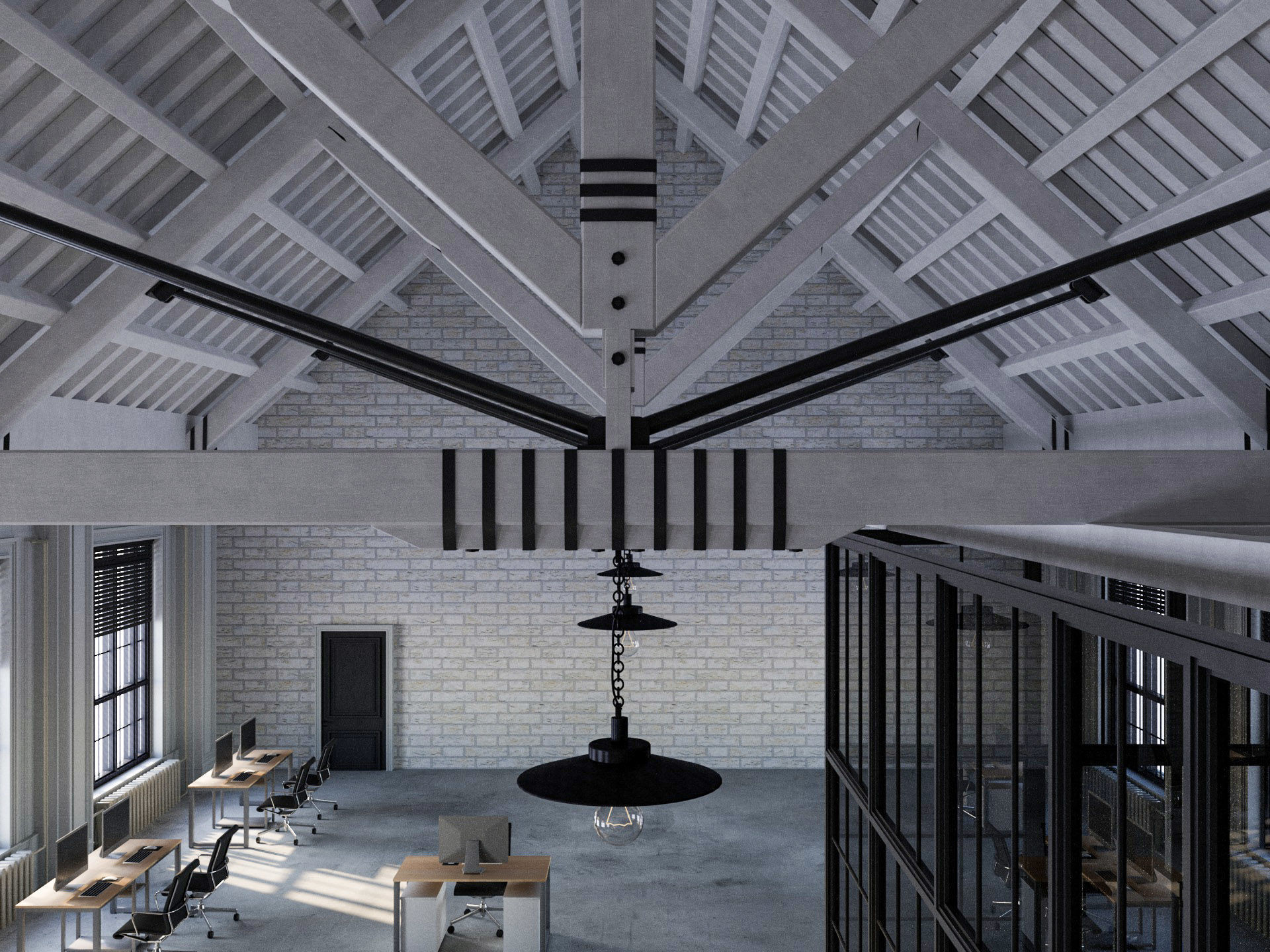 Loft Office 14 3D model_7