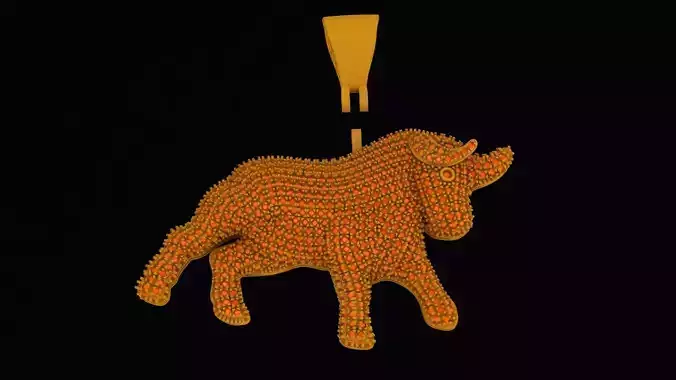 Damion Bull Locket Bold Elegant Luxury Jewelry Piece 3D print model