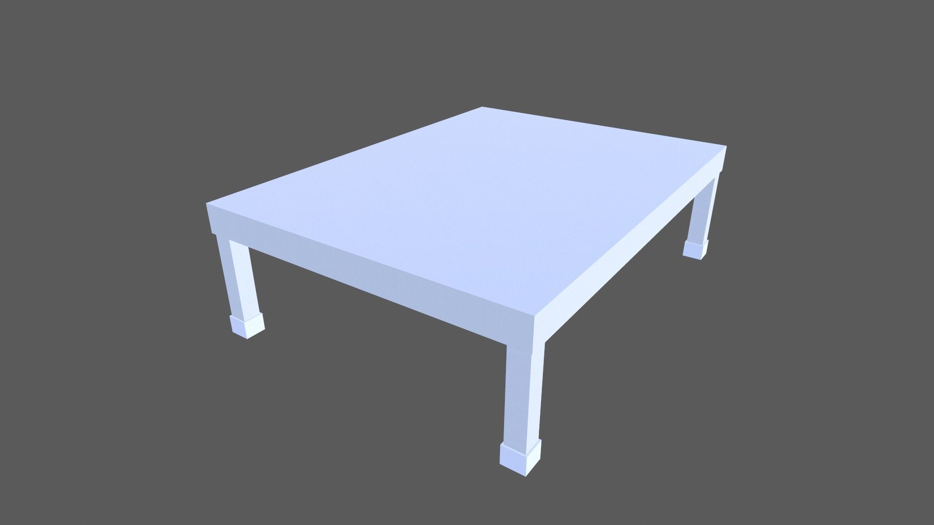 Small Table Low-poly 3D model_2