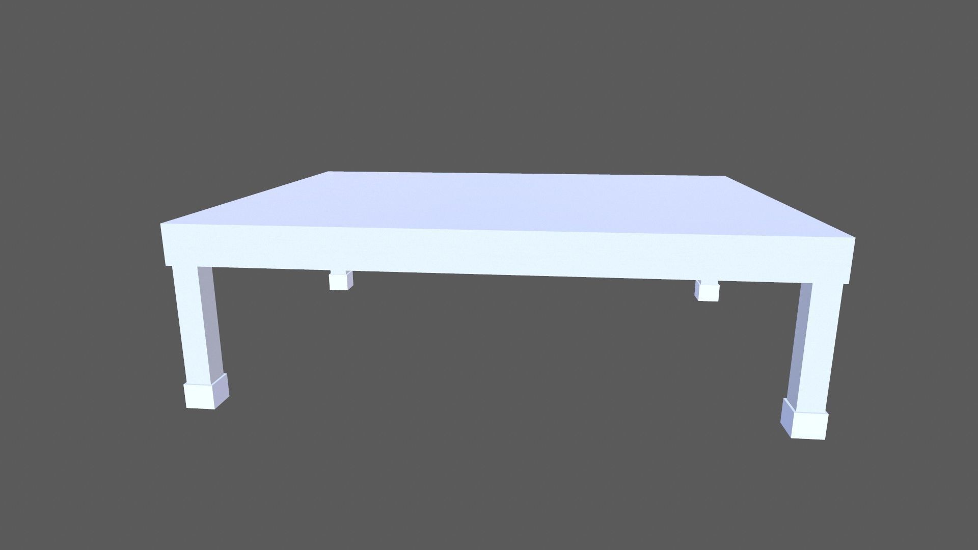 Small Table Low-poly 3D model_3