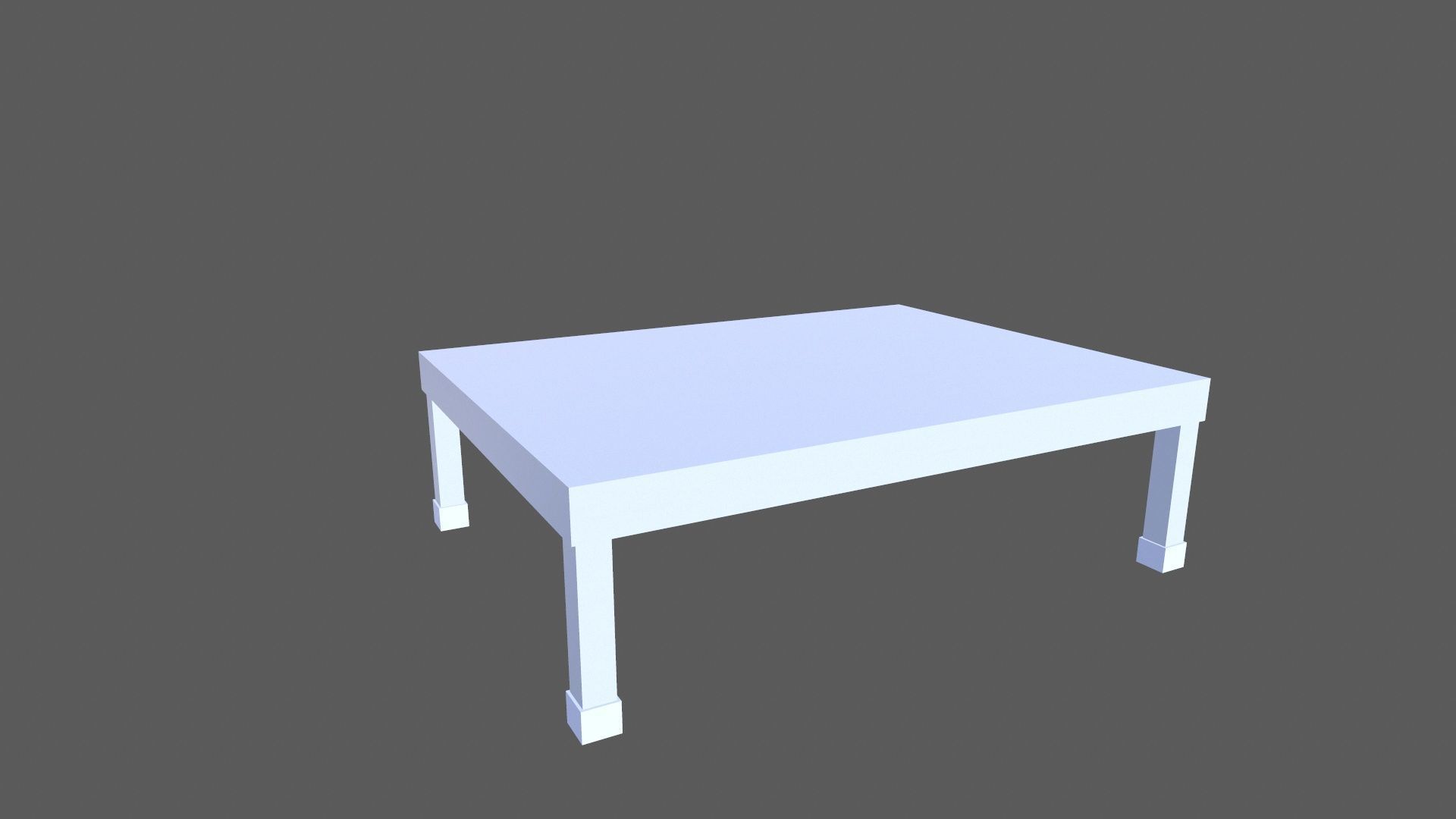 Small Table Low-poly 3D model_5