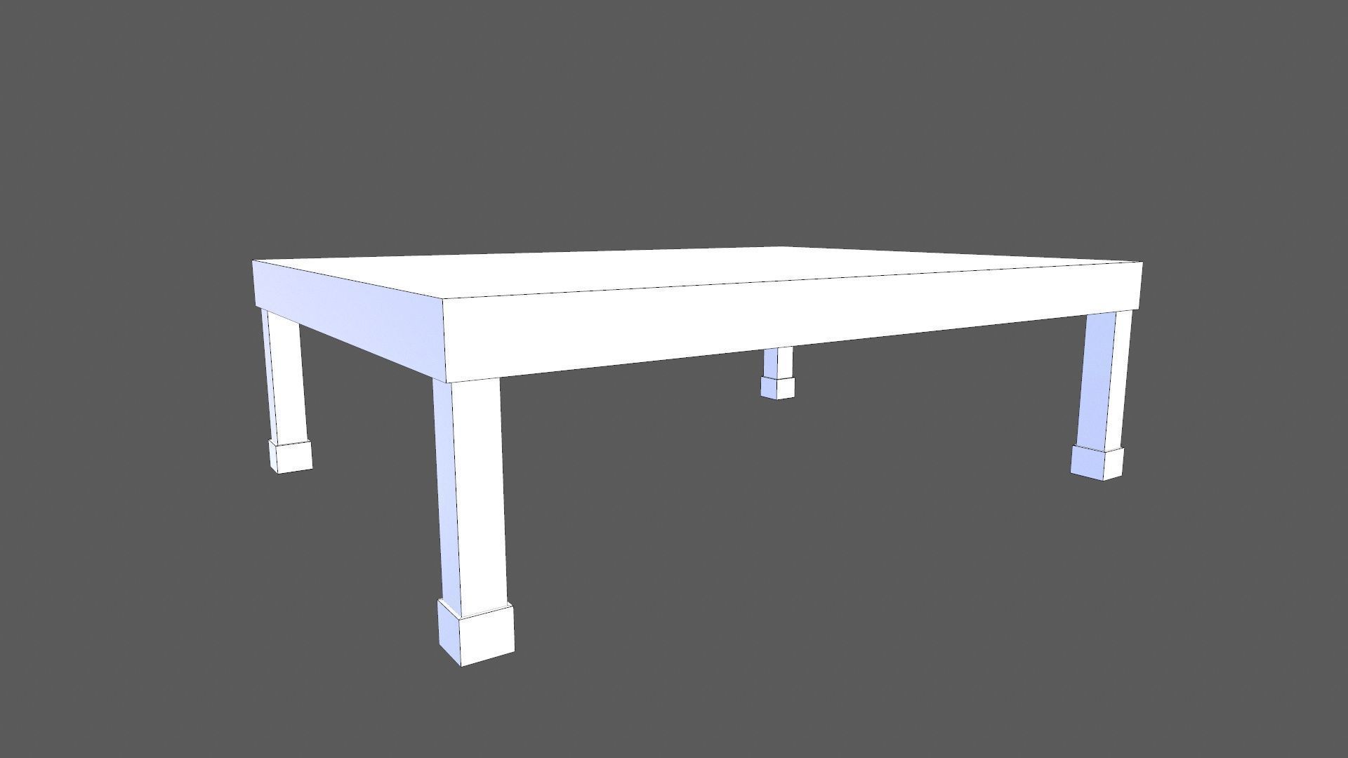 Small Table Low-poly 3D model_8