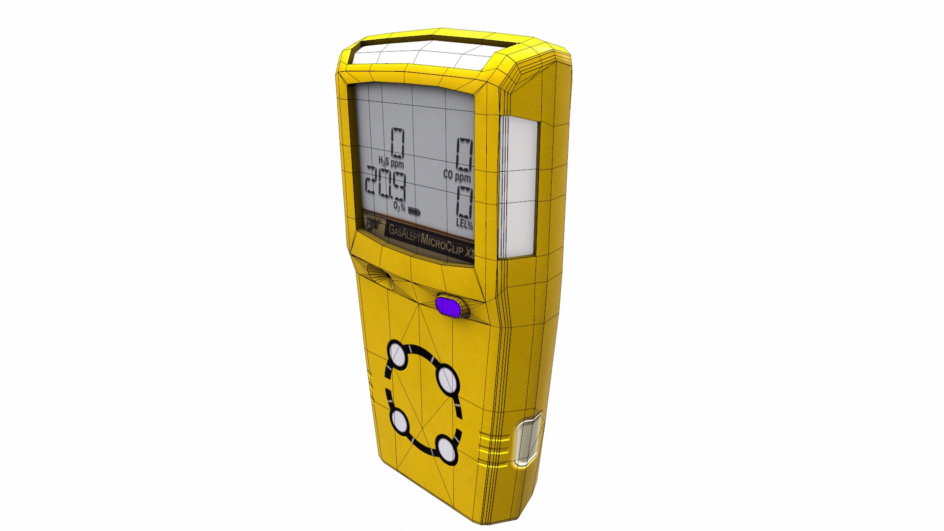 Honeywell Multi Gas Detector Low Poly Low-poly 3D model_16