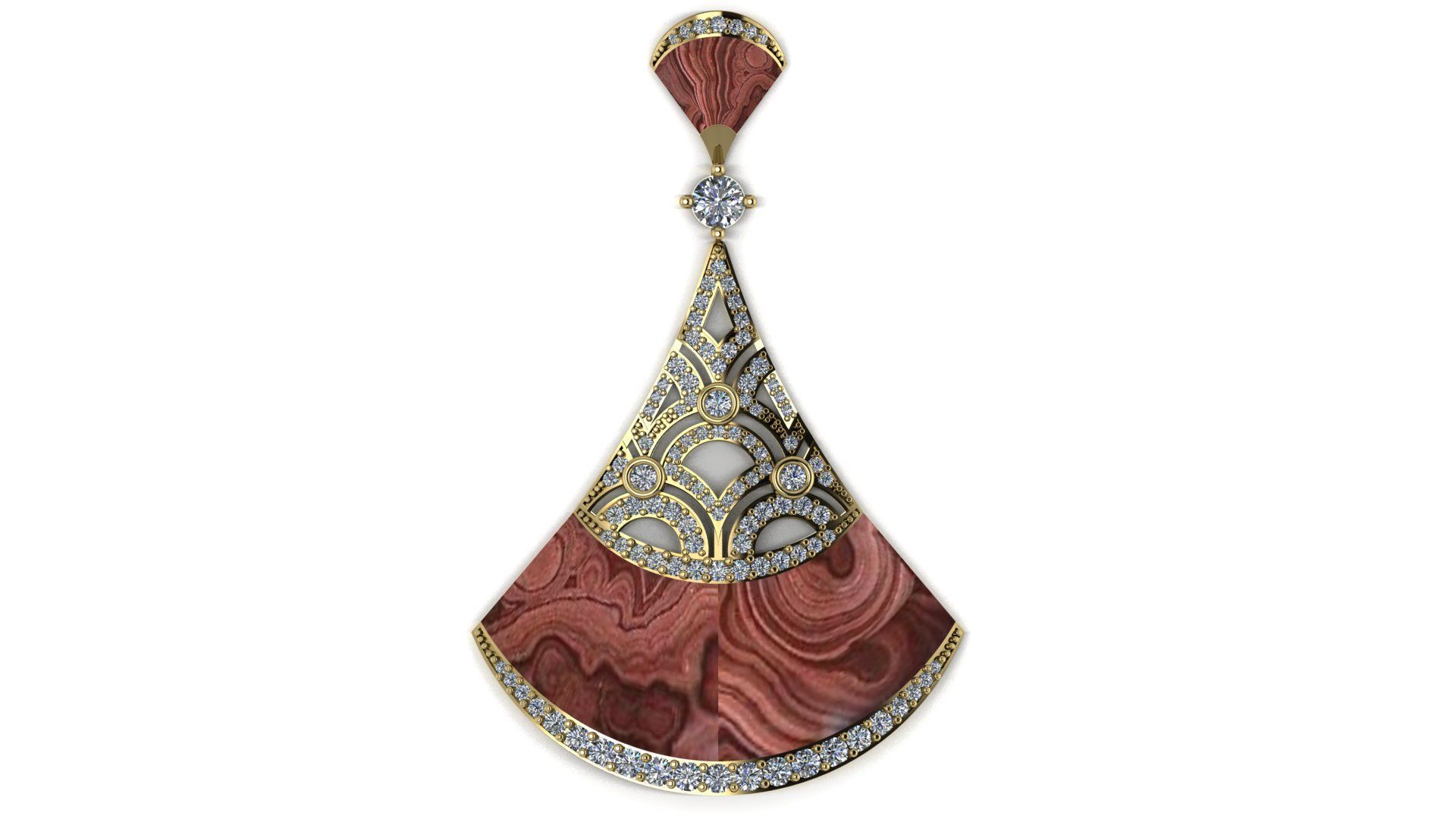 Inspired by Bvlgari DIVAS Dream Pendent 3D model_2