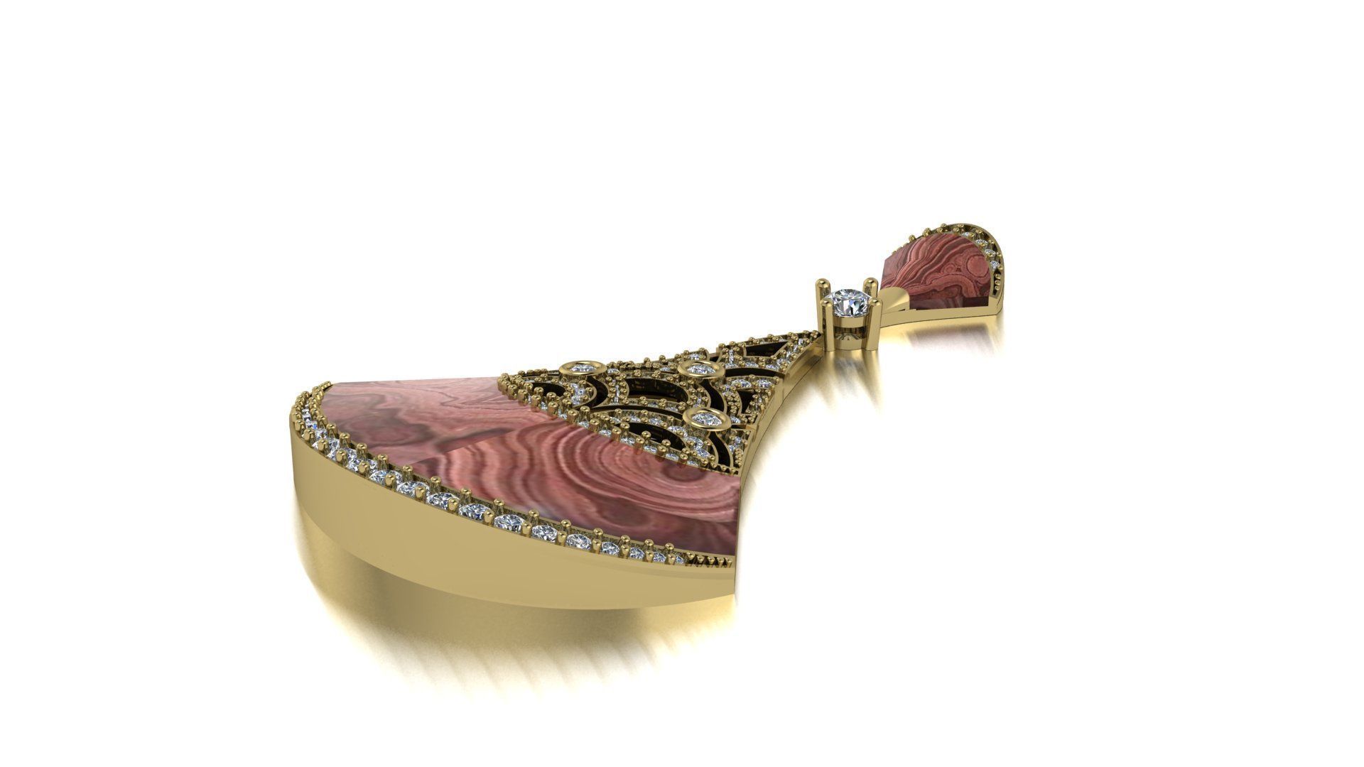 Inspired by Bvlgari DIVAS Dream Pendent 3D model_1