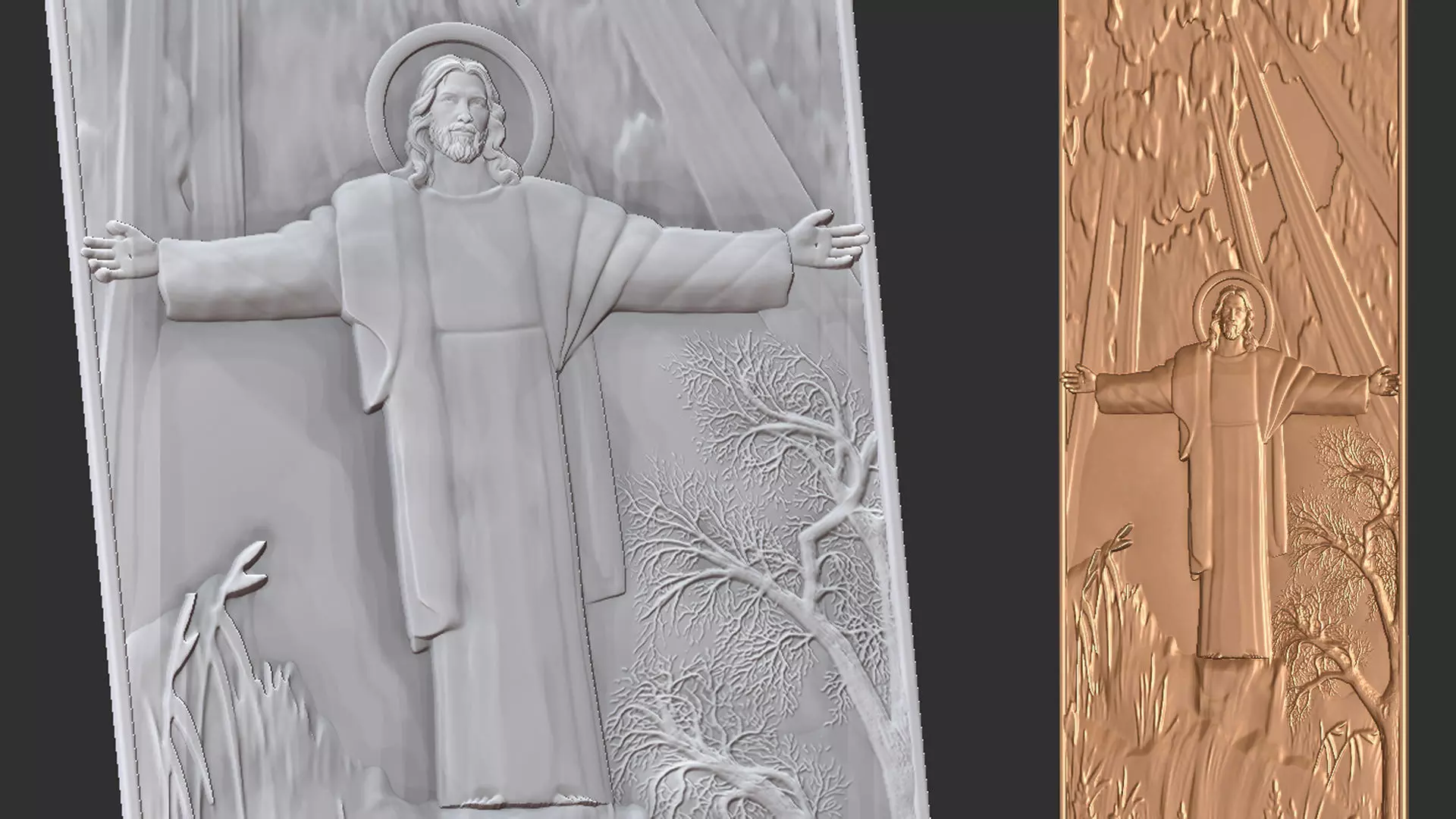 church door jesus open arms 3D print model