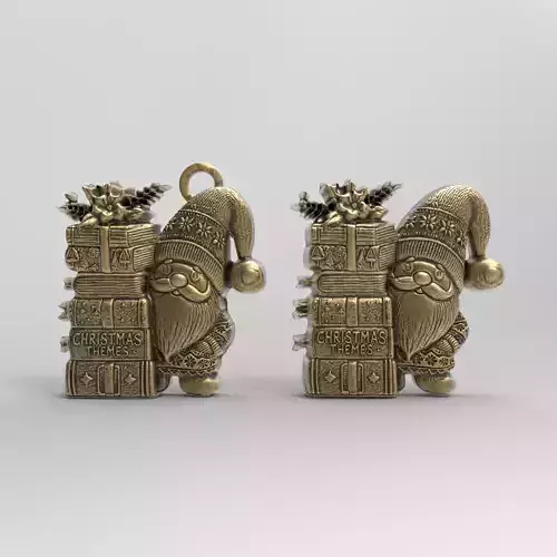 christmas books theme pentant 3D print model