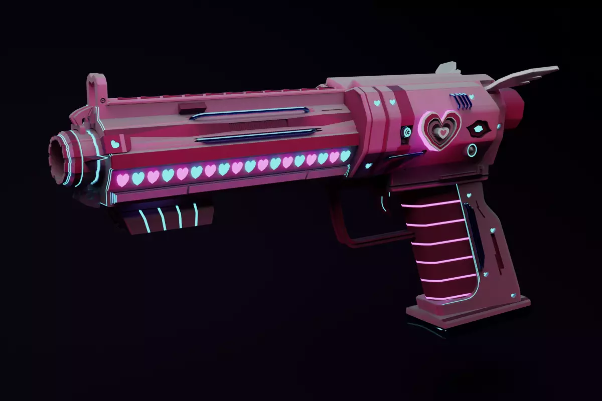 Sci-Fy Heart Gun 3D model