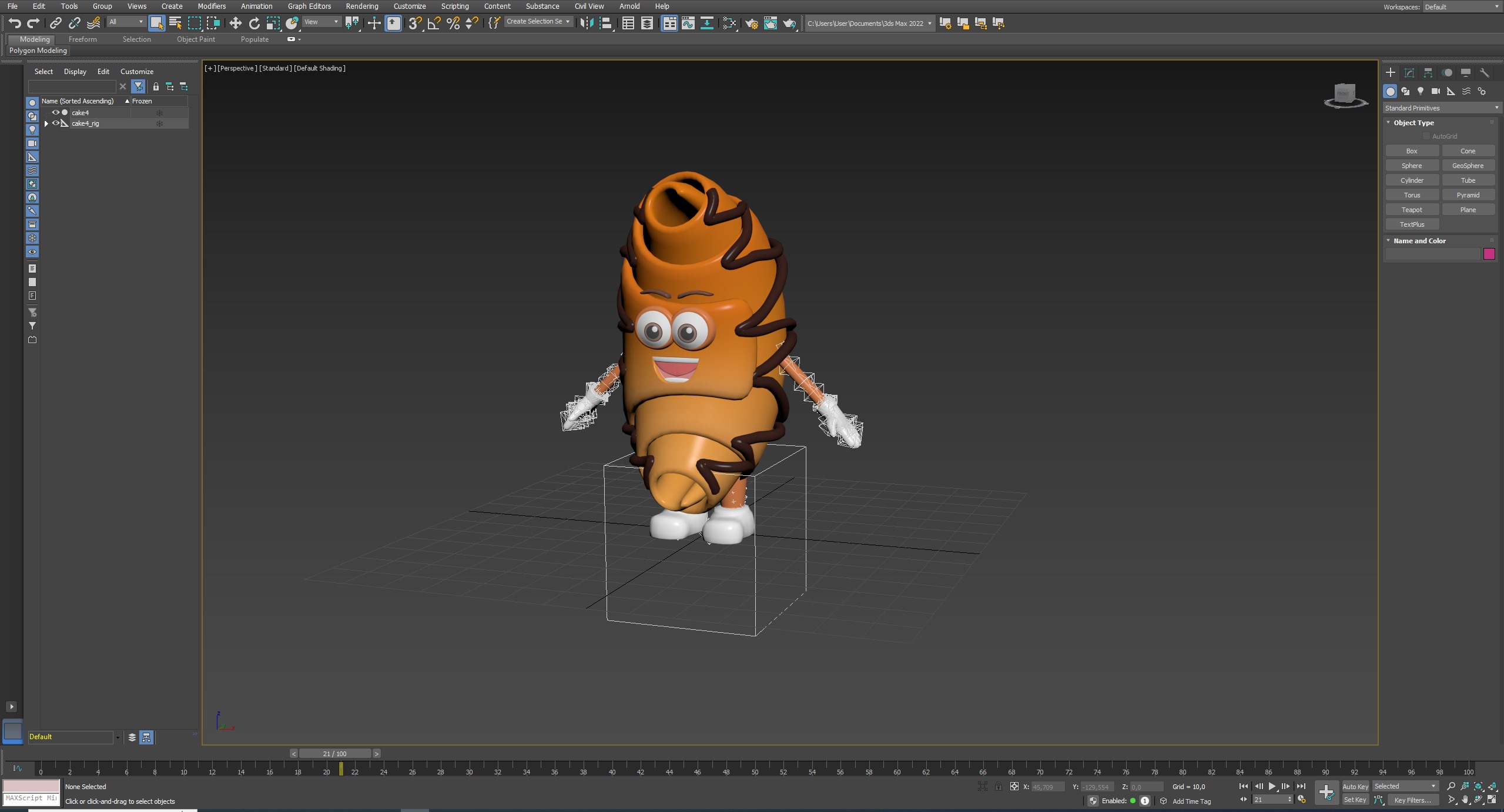Cartoon characters cakes Low-poly 3D model_10