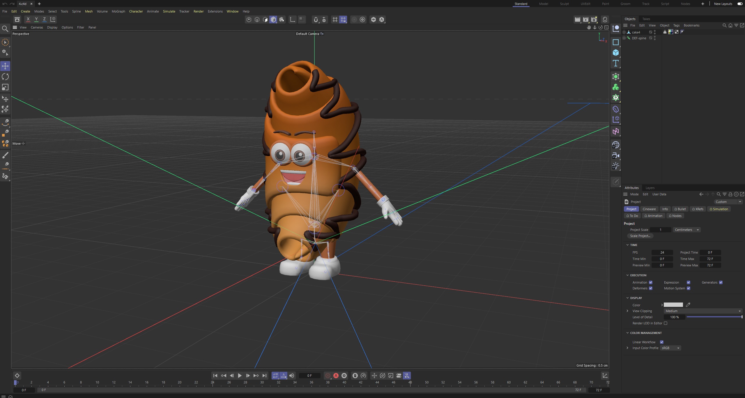 Cartoon characters cakes Low-poly 3D model_11