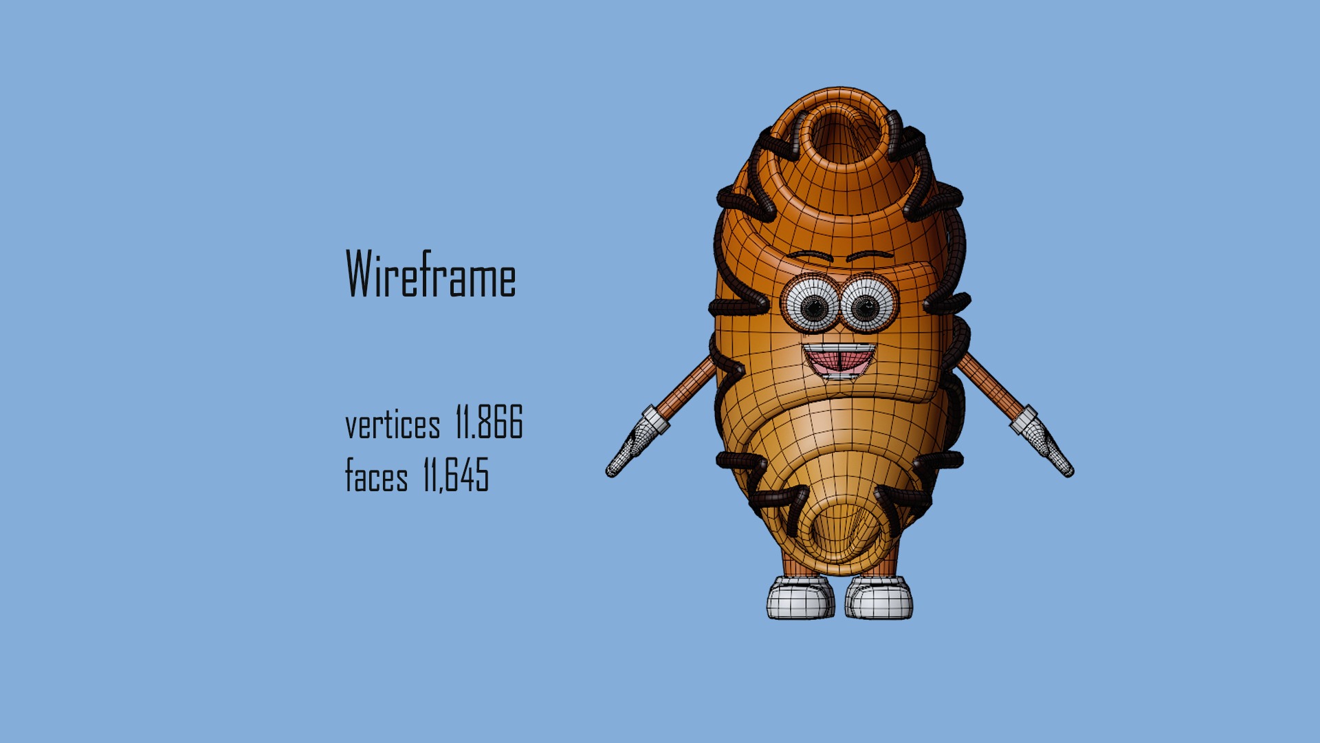 Cartoon characters cakes Low-poly 3D model_6