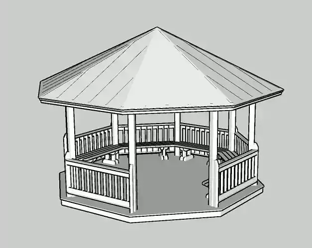 Gazebo 3D print model