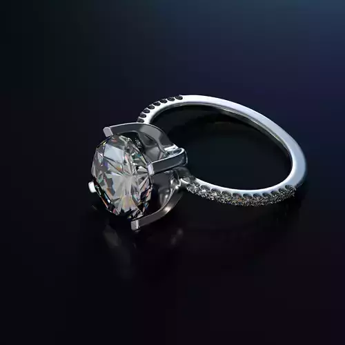 Elegant Diamond Ring - 3D Model Blender Free 3D model
