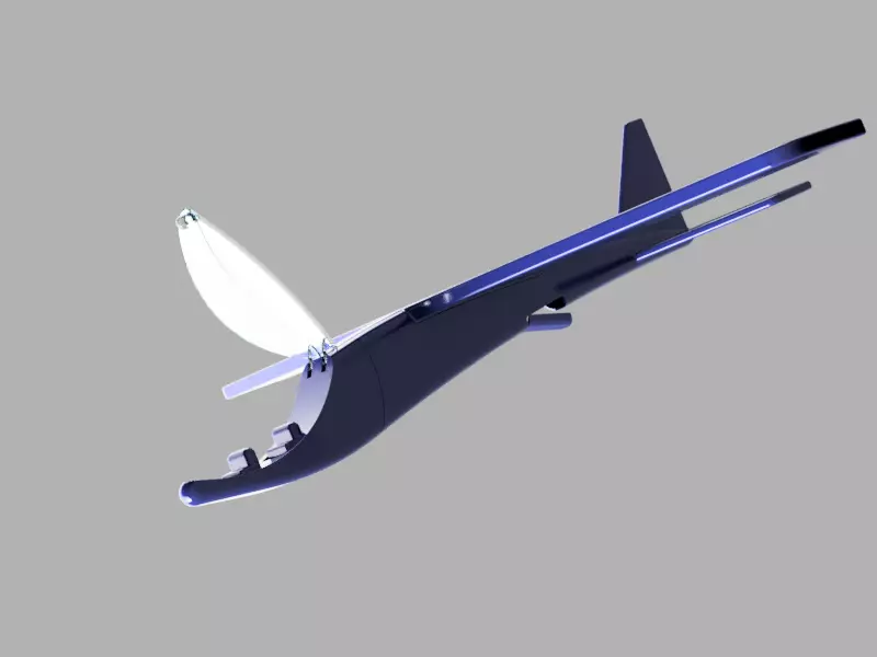 Openable Cockpit Plane 3D print model