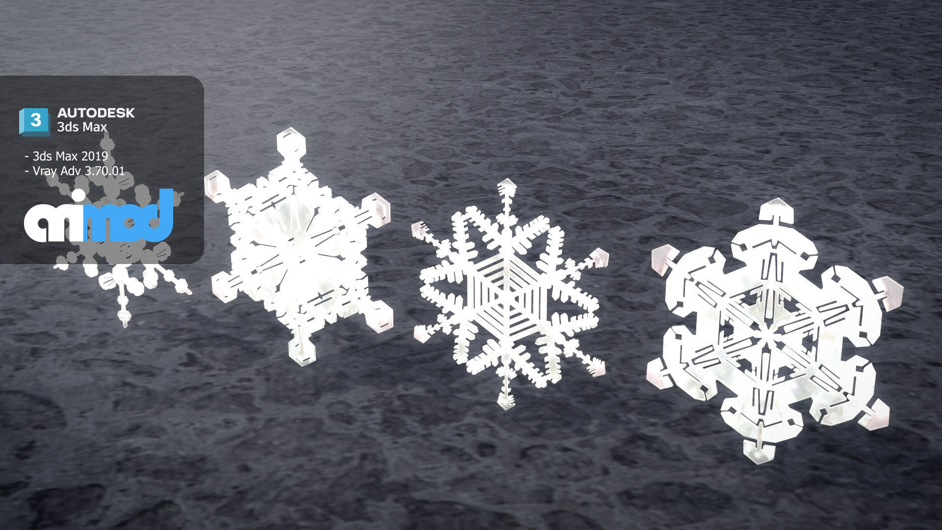 Snow Flake 3D model_2