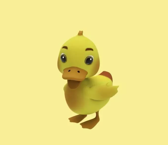 Duck check  Low-poly 3D model_0