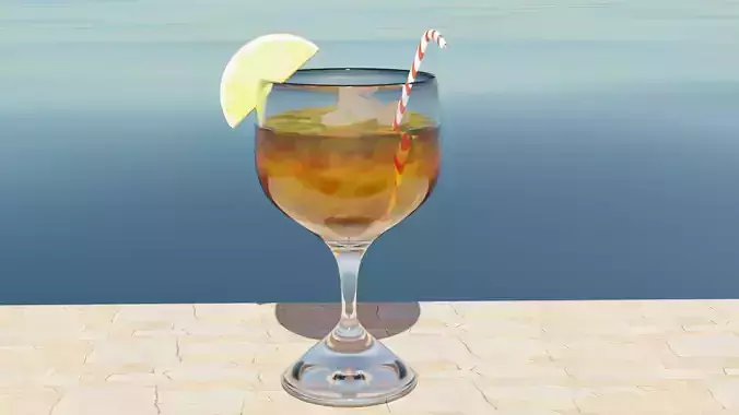 Summer beverage 3D model