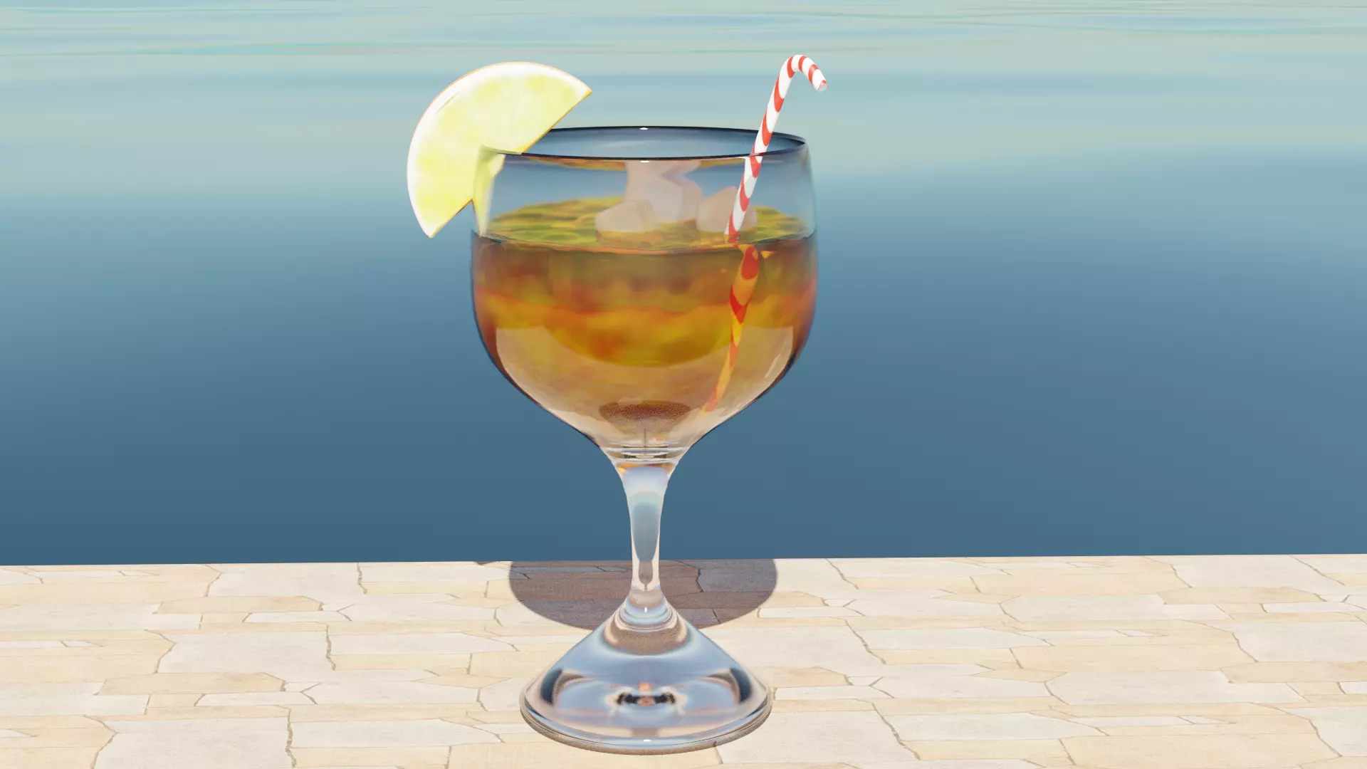 Summer beverage 3D model_0