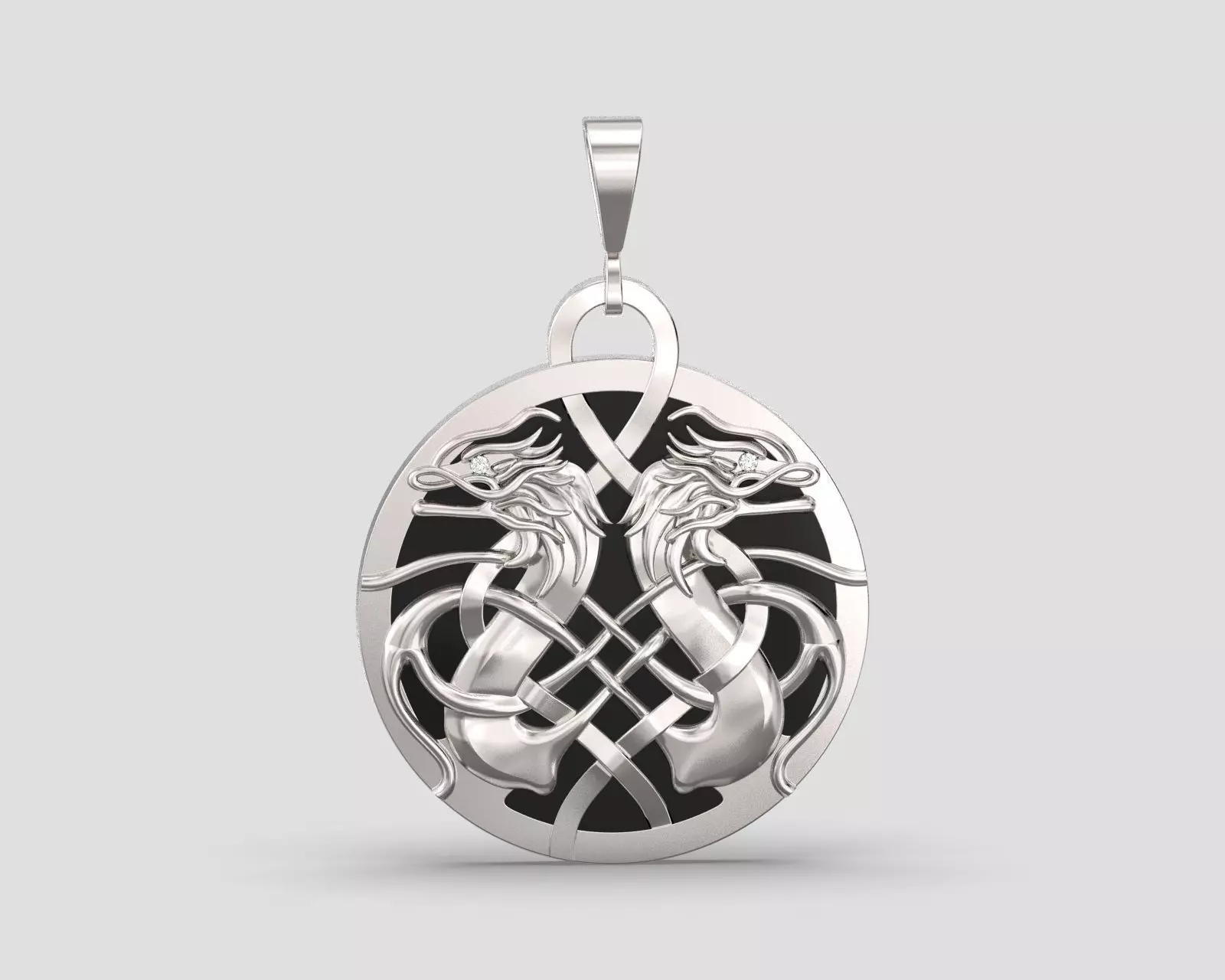 P 022 stylized dragon pendant 3D print model