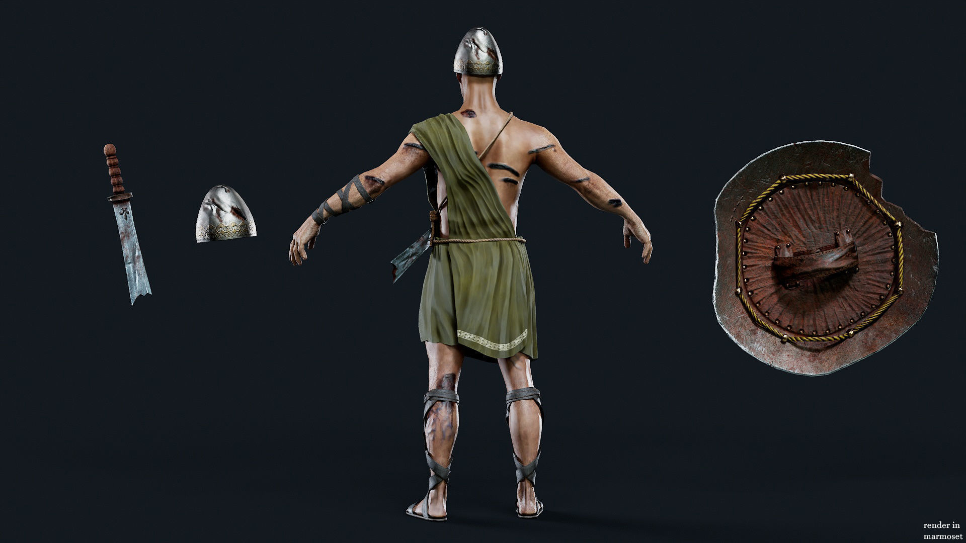 SPARTAN ILOTE UNDEAD 2 Low-poly 3D model_8