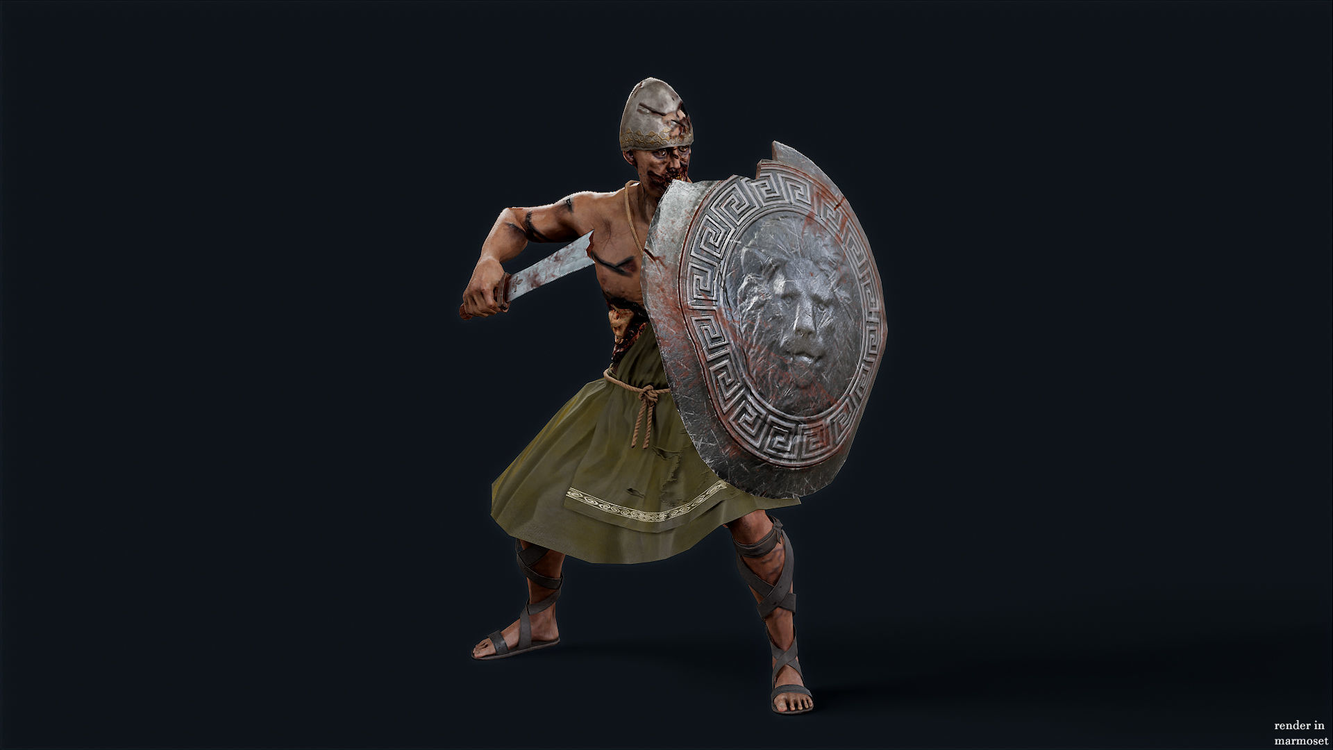 SPARTAN ILOTE UNDEAD 2 Low-poly 3D model_4
