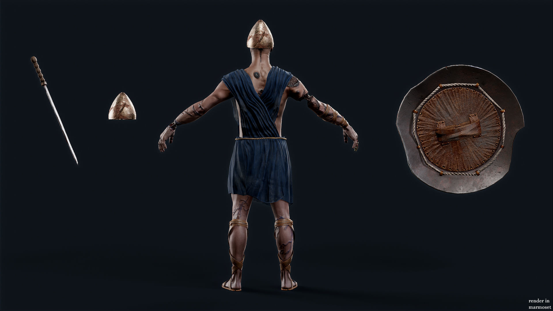 SPARTAN ILOTE UNDEAD 3 Low-poly 3D model_10
