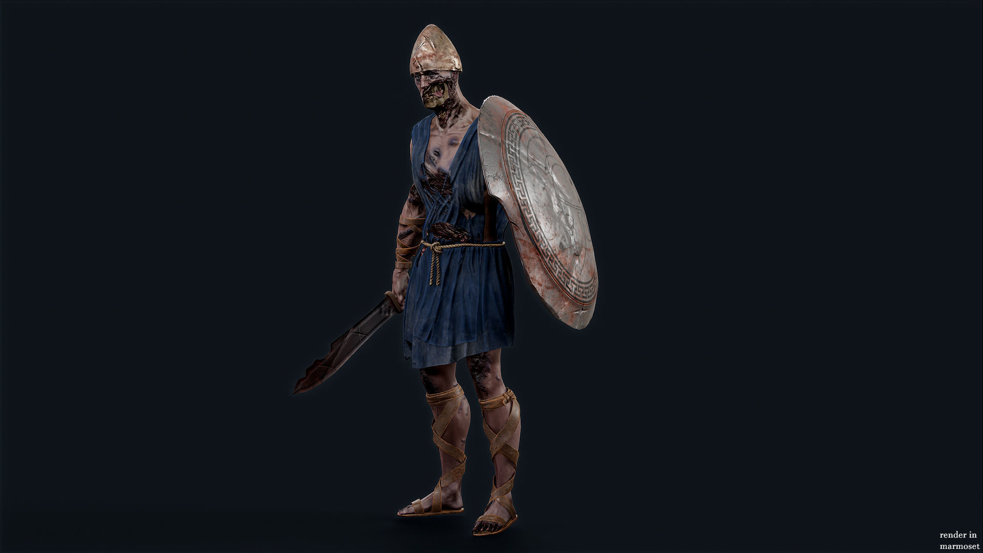 SPARTAN ILOTE UNDEAD 3 Low-poly 3D model_4